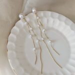 Pendientes de cadena de serpiente con borla larga y perlas naturales de agua dulce - Detalles