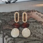 Original-Natural-Shell-Handmade-Wood-Teardrop-Pearl-Earrings-Details