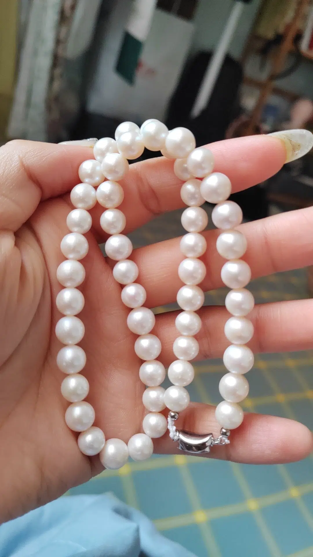 8mm Near Round Natural Freshwater Loose Pearls photo review