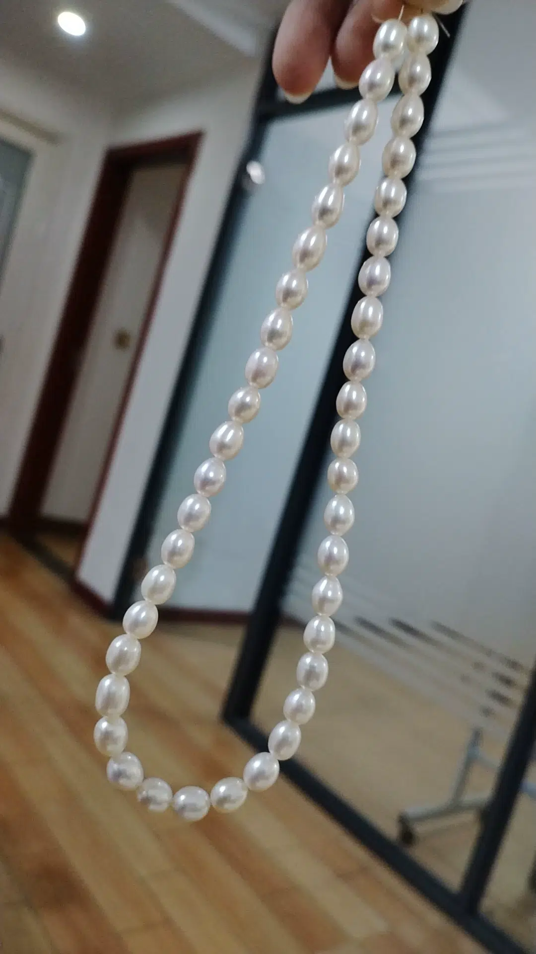 4-5mm Nucleus-Free Purple Flat Freshwater Pearl String photo review