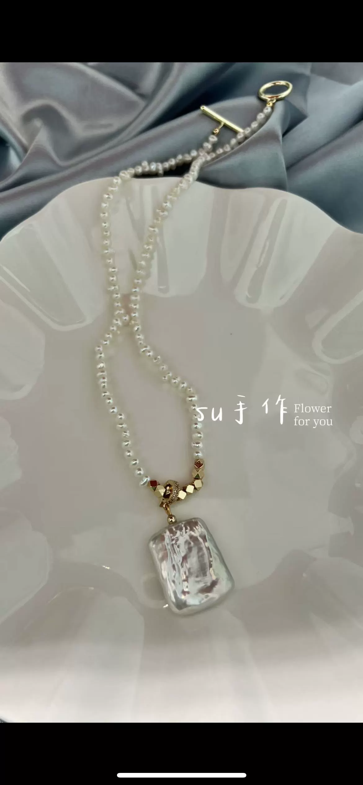 Luxury Baroque Gold-Edged Irregular Cultured Pearls for Nail Art photo review