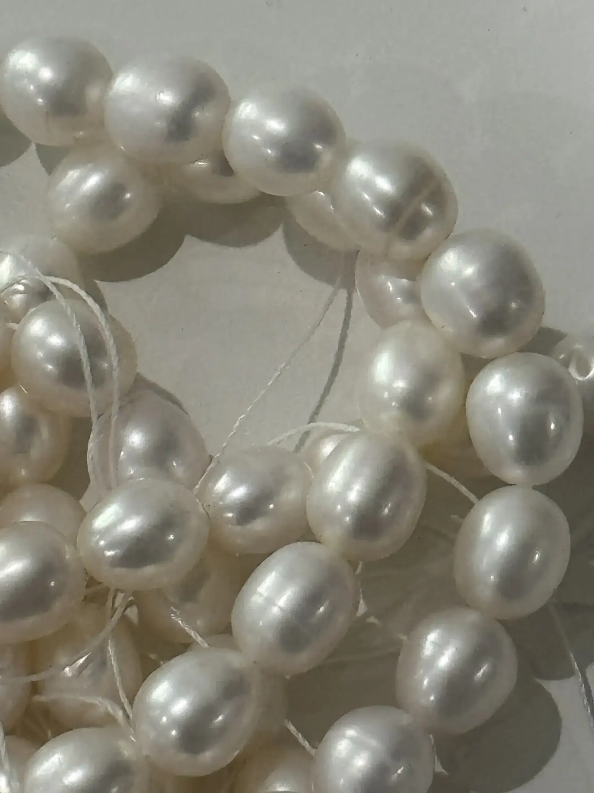 Strong Lustre 7mm Long Rice Natural Freshwater Pearls photo review