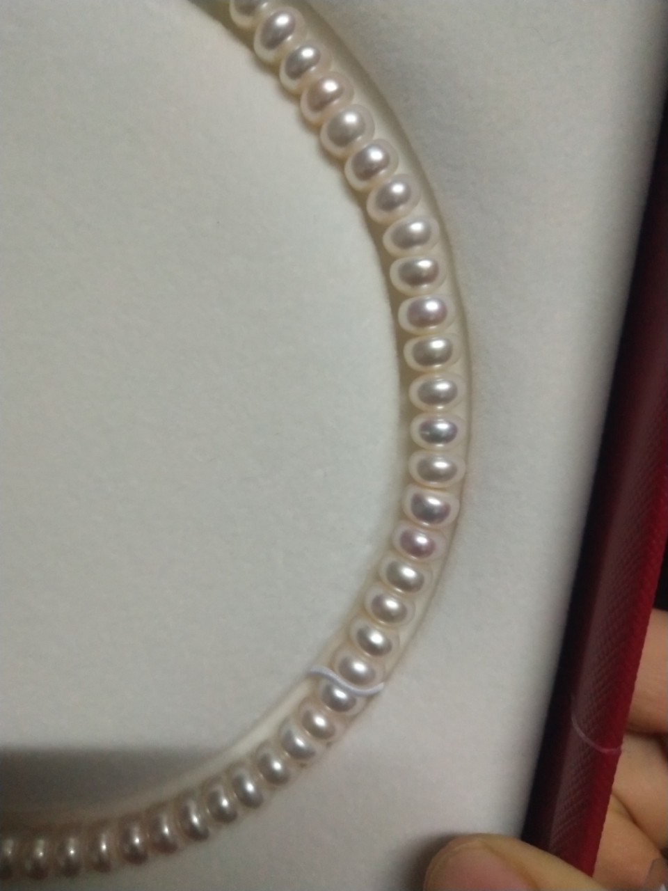 Avis photo sur le collier de perles d'eau douce avec fermoir en argent S925