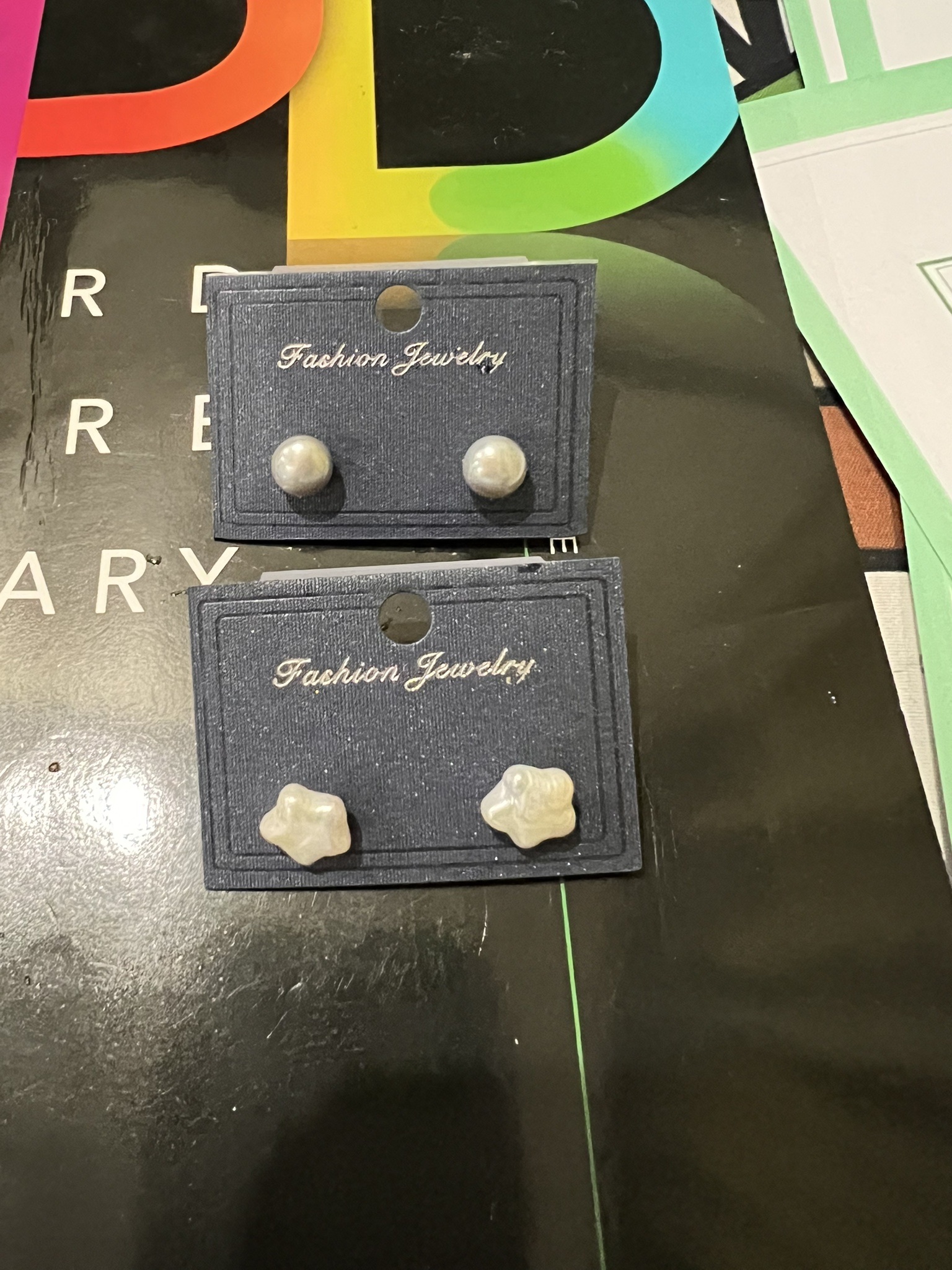 Star-Shaped Baroque Pearl Dangle Earrings photo review