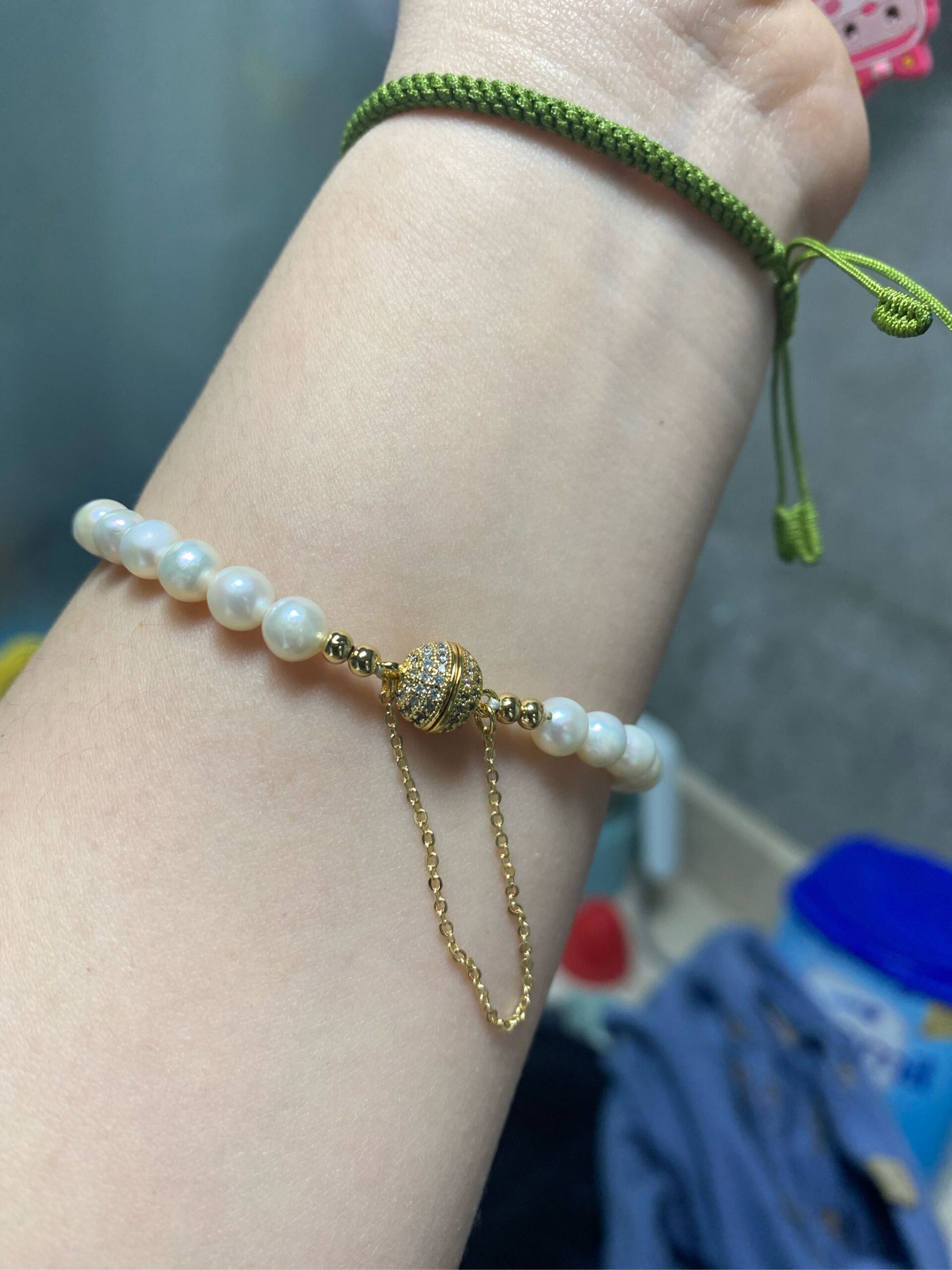 18K Gilded Magnetic Pearl Bracelet photo review