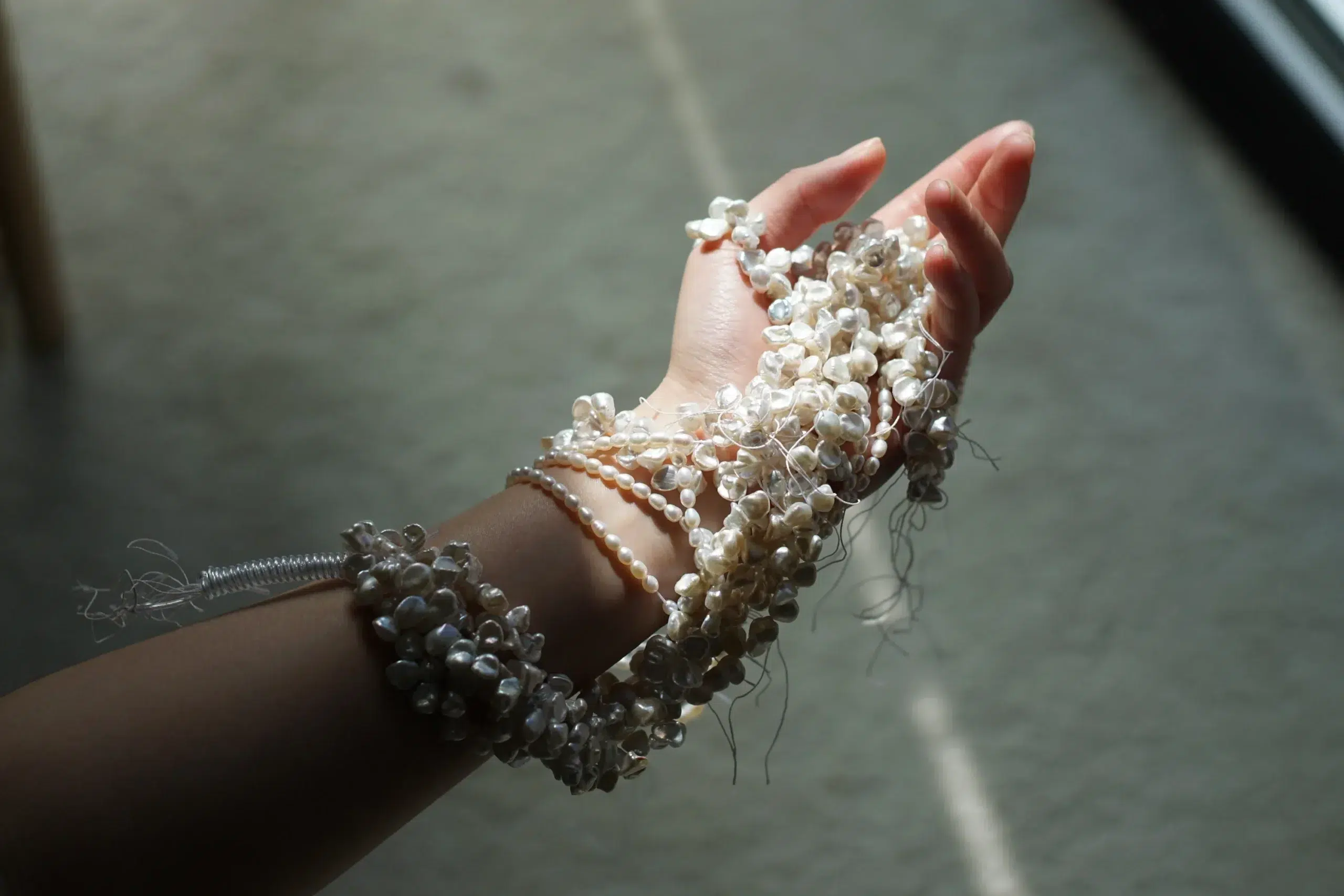 5-6mm Silver Nucleus-Free Petal Keshi Freshwater Pearls photo review