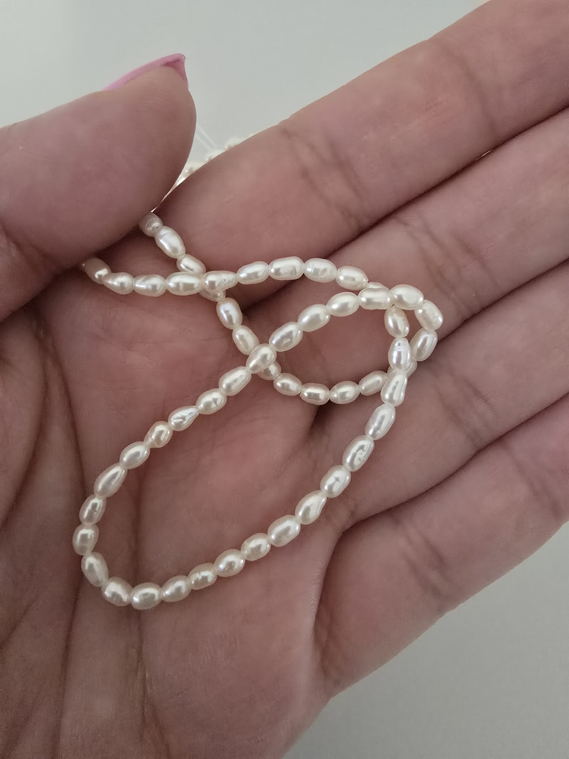 3mm Fine Rice-Shaped Natural Freshwater Pearls photo review