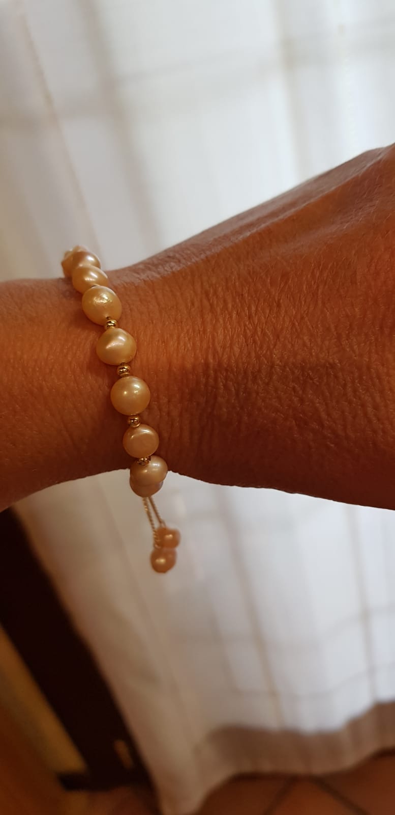 Freshwater Pink Pearl Adjustable Bracelet photo review