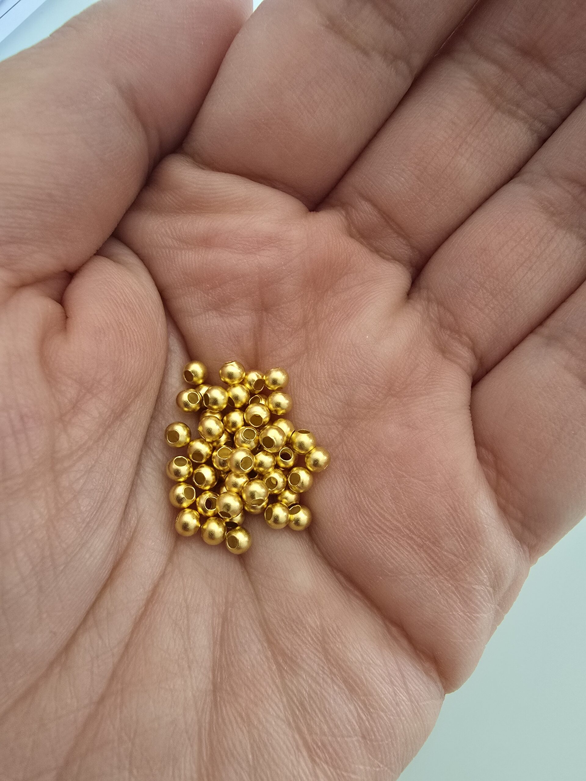 Avis photo sur les perles en argent sterling S925 plaqué or