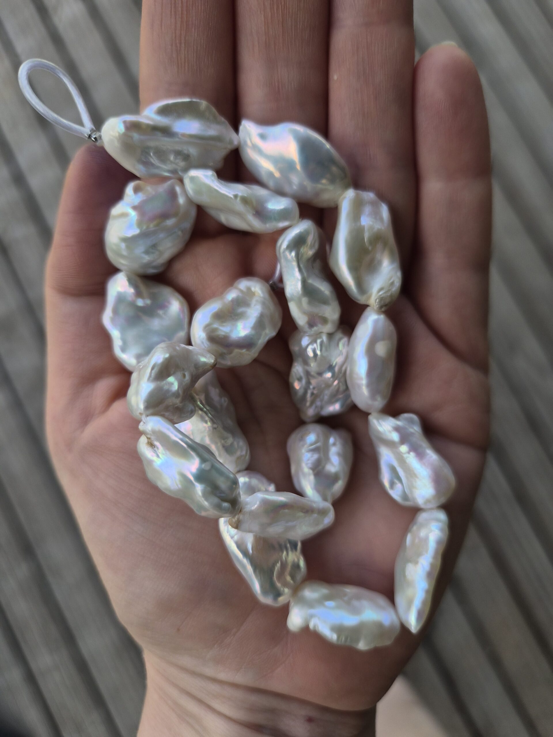 15mm White High-Quality Baroque Freshwater Pearls photo review